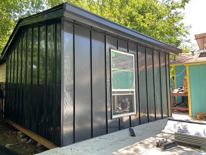 Black standing seam metal wall panels for Metal Roof Installation in Northgate